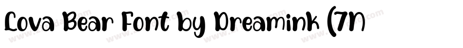 Lova Bear Font by Dreamink (7NTypes)字体转换